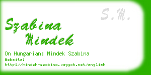 szabina mindek business card